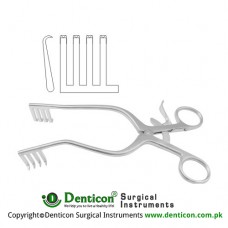 Anderson-Adson Self Retaining Retractor 4 x 4 Sharp Prongs Stainless Steel, 20 cm - 8"
